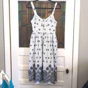 Anthropologie Maeve sundress button front bustier style bodice size 4